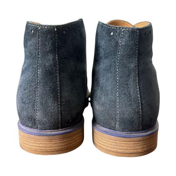 Hush Puppies Bounce Comfort Suede Chukka Desert Boots Men’s 9M Navy Blue Lace-Up - Picture 4 of 16
